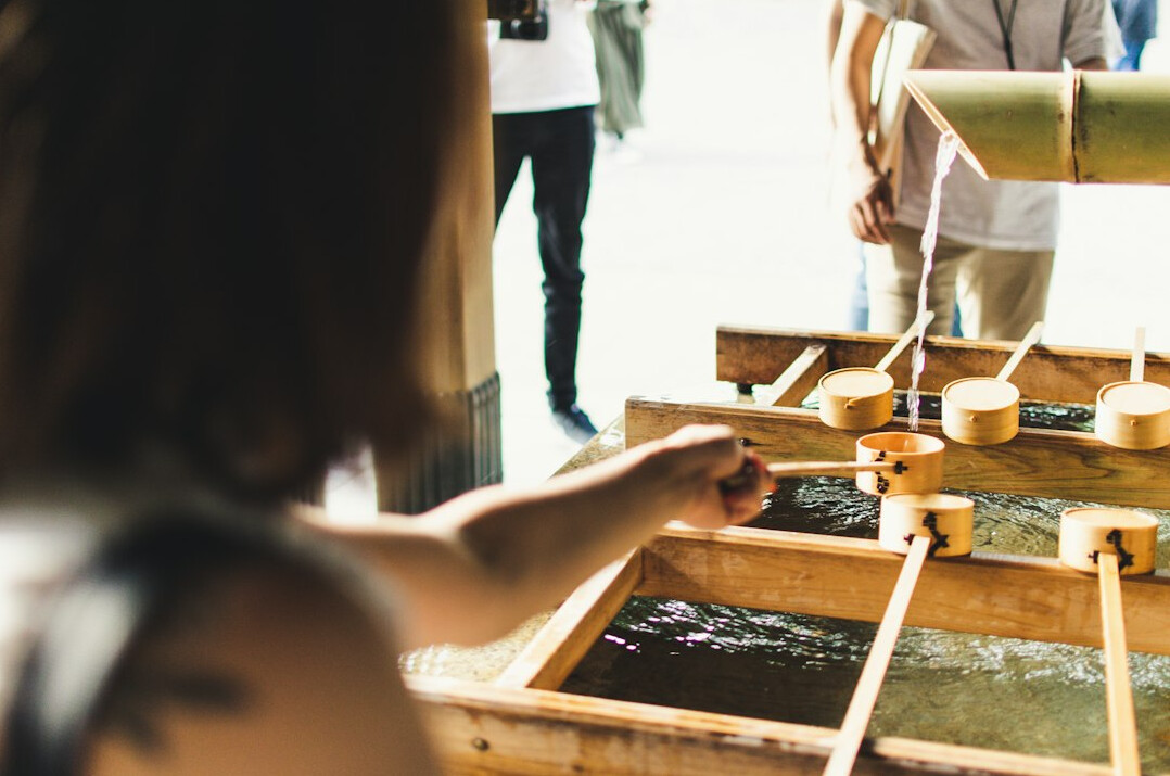 Marketing team reviewing advertising materials on a table
